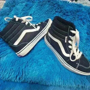 Vans Filmore HI Suede Black High Top Skateboarding shoe youth 4